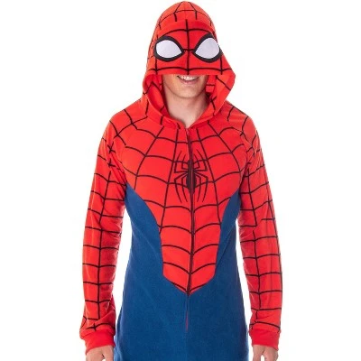 INTIMO Marvel Comics Classic Spiderman Costume Pajama Union Suit One-Piece Outfit Classic Spidey 3 INTIMO Marvel Comics Classic Spiderman Costume Pajama Union Suit One-Piece Outfit Classic Spidey