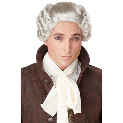 California Costumes 18th Century Peruke Costume Wig (Grey) 4 California Costumes 18th Century Peruke Costume Wig (Grey) - Image 2
