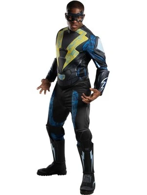 Rubie's Rubies Black Lightning Men's Deluxe Costume 5 Rubie's Rubies Black Lightning Men's Deluxe Costume - Image 3