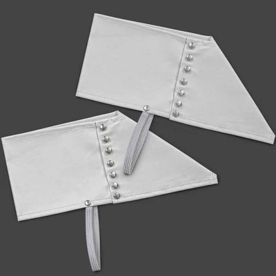 Skeleteen Costume Shoe Covers with Studs - White 4 Skeleteen Costume Shoe Covers with Studs - White - Image 2