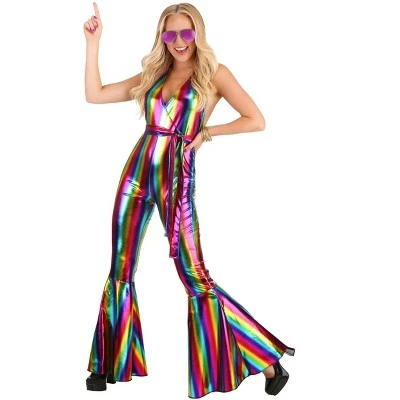 HalloweenCostumes.com Rainbow Rave Disco Women's Costume 4 HalloweenCostumes.com Rainbow Rave Disco Women's Costume - Image 2