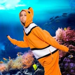 FUNZIEZ! - Clown Fish Slim Fit Adult Unisex Novelty Union Suit