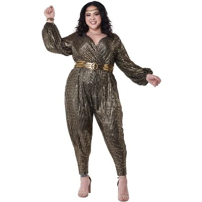 California Costumes Gold Disco Queen Plus Size Women's Costume 5 California Costumes Gold Disco Queen Plus Size Women's Costume - Image 3