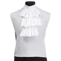 Halloween Express Men's Jabot Shirt Front Costume - Size One Size Fits Most - White