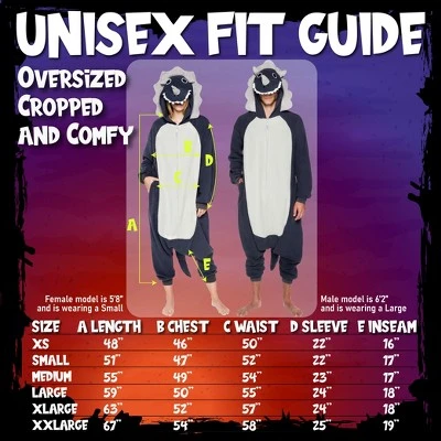 Funziez! Triceratops Adult Unisex Novelty Union Suit 5 Funziez! Triceratops Adult Unisex Novelty Union Suit - Image 3