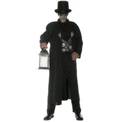 Halloween Express Men's Early Mourning Coat Costume - One Size Fits Most - Black