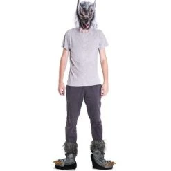 Skeleteen Adults Wolf Shoe Covers - Gray -Adult Halloween Costumes Shop GUEST 62b0e353 d983 4b9a 8ab2 20d0e92f15ec