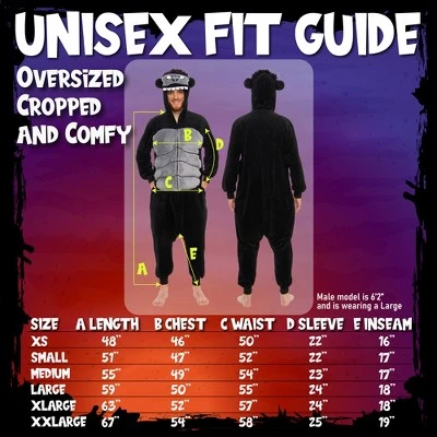 FUNZIEZ! Gorilla Men's Novelty Union Suit 5 FUNZIEZ! Gorilla Men's Novelty Union Suit - Image 3