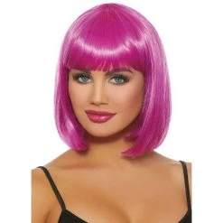 Dreamgirl Mid-Length Bob Wig (Magenta), Standard