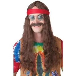 California Costumes 70's Man Costume Wig & Moustache (Brown) -Adult Halloween Costumes Shop GUEST 66c0ac99 5767 4daf a2f2 cbc9f033c299 1