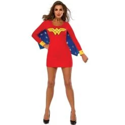 DC Comics Wonder Woman Cape Dress Adult Costume, Large