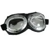 HalloweenCostumes.com Adult Aviator Goggles Silver, Black/Gray