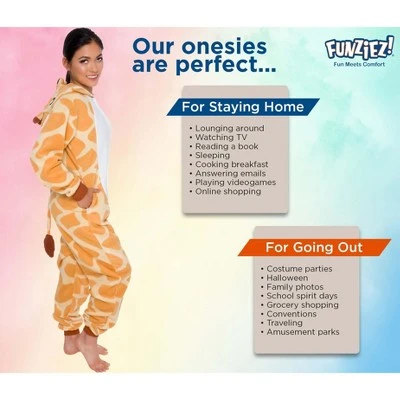FUNZIEZ! - Giraffe Slim Fit Adult Unisex Novelty Union Suit 6 FUNZIEZ! - Giraffe Slim Fit Adult Unisex Novelty Union Suit - Image 4