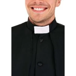 HalloweenCostumes.com Medium Men Deluxe Priest Costume, Black/White -Adult Halloween Costumes Shop GUEST 69a57622 32d9 4cc0 a621 fbda43ff925a