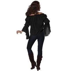California Costumes Renaissance Peasant Blouse Women's Costume (Black)