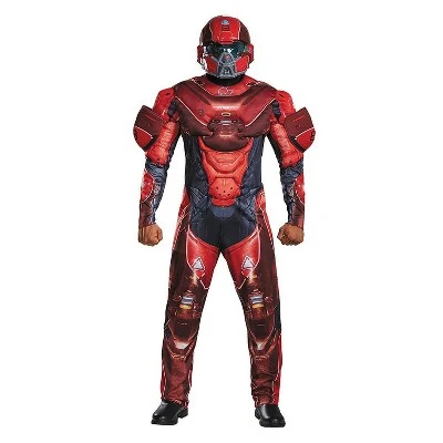 Disguise Mens HALO Red Spartan Muscle 3 Disguise Mens HALO Red Spartan Muscle