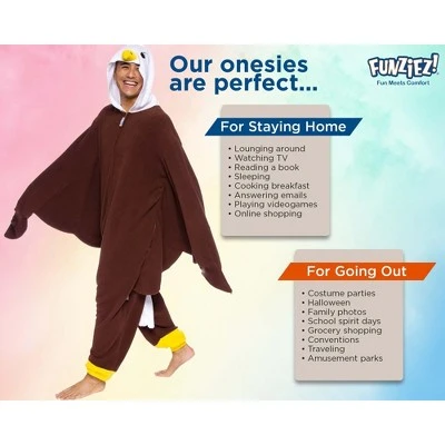 FUNZIEZ! - Eagle Adult Unisex Novelty Union Suit 6 FUNZIEZ! - Eagle Adult Unisex Novelty Union Suit - Image 4