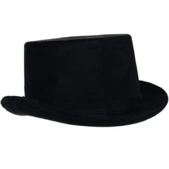 Underwraps Costumes Underwraps Black Faux Suede Top Hat Adult Costume Accessory