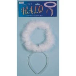 Forum Novelties White Marabou Angel Halo Costume Headband