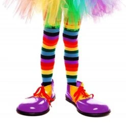 Skeleteen Womens Striped Knee Socks Costume Accessory - Rainbow Colored