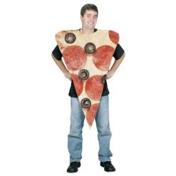 Fun World Adult Pizza Slice Tunic Costume - One Size Fits Most - Multicolored