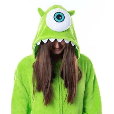INTIMO Disney Monsters Inc Adult Mike Wazowski Kigurumi Costume Union Suit Pajama Lime Green 2 INTIMO Disney Monsters Inc Adult Mike Wazowski Kigurumi Costume Union Suit Pajama Lime Green