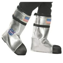 Underwraps Costumes Underwraps Astronaut Men's Boot Tops (Silver)