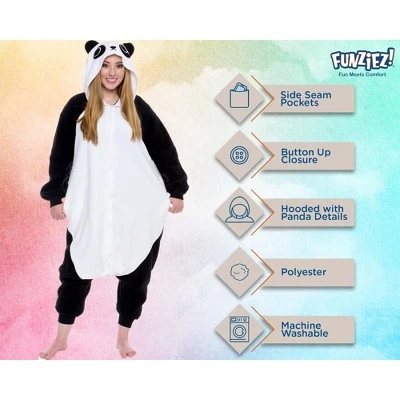FUNZIEZ! - Panda Adult Unisex Novelty Union Suit 5 FUNZIEZ! - Panda Adult Unisex Novelty Union Suit - Image 3