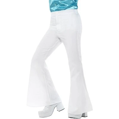 Smiffy's Smiffy Flared Trousers Men's Costume (White) 3 Smiffy's Smiffy Flared Trousers Men's Costume (White)