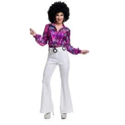 Charades Costumes Charades Women's 70'S White Disco Pants -Adult Halloween Costumes Shop GUEST 7ce564e6 877c 4567 9836 035483296f12 1