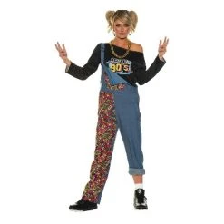 Underwraps Womens Word Up 1990's Overalls
