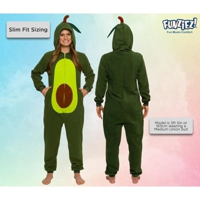Funziez! Avocado Slim Fit Adult Unisex Novelty Union Suit 4 Funziez! Avocado Slim Fit Adult Unisex Novelty Union Suit - Image 2