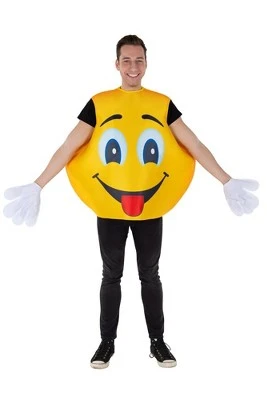 Dress Up America Smiling Emoji Costume Tunic - One Size Fits Most 4 Dress Up America Smiling Emoji Costume Tunic - One Size Fits Most - Image 2