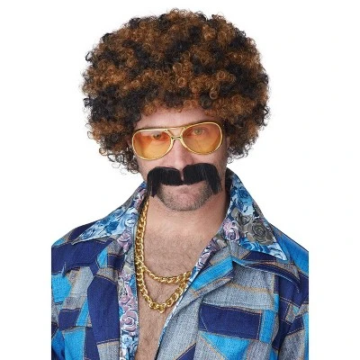 California Costumes Disco Dirt Bag Wig & Moustache (Blonde/Brown) 4 California Costumes Disco Dirt Bag Wig & Moustache (Blonde/Brown) - Image 2