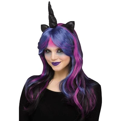 Fun World Unicorn Horn Adult Wig (Dark), Standard 3 Fun World Unicorn Horn Adult Wig (Dark), Standard