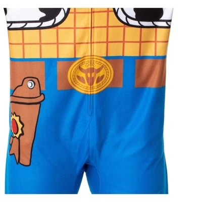 INTIMO Disney Mens' Toy Story Movie Sheriff Woody Costume Footless Union Suit Multicolored 4 INTIMO Disney Mens' Toy Story Movie Sheriff Woody Costume Footless Union Suit Multicolored - Image 2