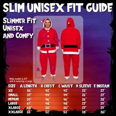 FUNZIEZ! - Holiday Santa Claus Slim Fit Men's Novelty Union Suit 5 FUNZIEZ! - Holiday Santa Claus Slim Fit Men's Novelty Union Suit - Image 3