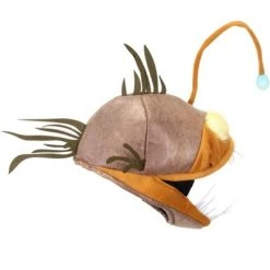 HalloweenCostumes.com Adult's Light-Up Angler Fish Jawesome Hat, Brown