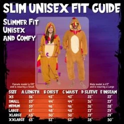 FUNZIEZ! - Turkey Adult Unisex Slim Fit Novelty Union Suit 8 FUNZIEZ! - Turkey Adult Unisex Slim Fit Novelty Union Suit -Adult Halloween Costumes Shop GUEST 8c26fa9c 5101 4b72 8720 12e5721cba16