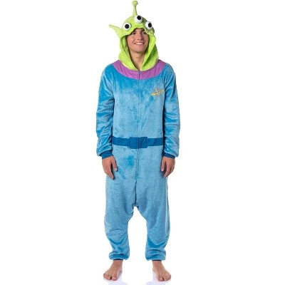 INTIMO Disney Women's Toy Story Alien Kigurumi Union Suit One Piece Pajama Blue 6 INTIMO Disney Women's Toy Story Alien Kigurumi Union Suit One Piece Pajama Blue - Image 4