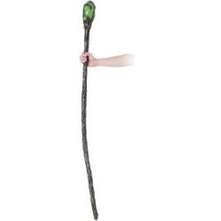 HalloweenCostumes.com Weathered Warlock Staff, Green/Brown