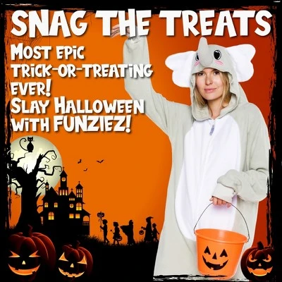 Funziez! Elephant Slim Fit Adult Unisex Novelty Union Suit 3 Funziez! Elephant Slim Fit Adult Unisex Novelty Union Suit