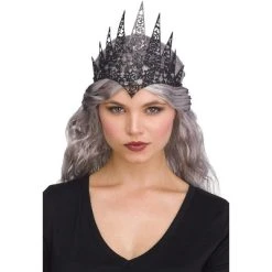 Fun World Glitter Crown (Black)