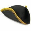 Skeleteen adults Colonial Tricorn Hat Costume Accessory - Black and Gold -Adult Halloween Costumes Shop GUEST 9133c5a6 3d0d 463f a411 951142b506e5