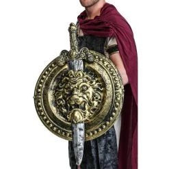 HalloweenCostumes.com 20" Gladiator Shield W/ 29" Sword, Orange