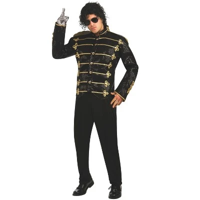 Michael Jackson Deluxe Black Military Jacket Men's Costume 7 Michael Jackson Deluxe Black Military Jacket Men's Costume - Image 5