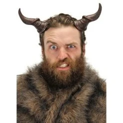 HalloweenCostumes.com One Size Fits Most Adult Small Beast Horns, Brown