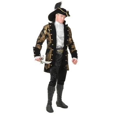Charades Costumes Charades Men's Royal Pirate Captain Jacket 4 Charades Costumes Charades Men's Royal Pirate Captain Jacket - Image 2