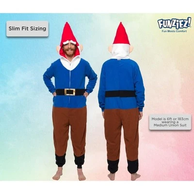 FUNZIEZ! - Garden Gnome Slim Fit Adult Unisex Novelty Union Suit 4 FUNZIEZ! - Garden Gnome Slim Fit Adult Unisex Novelty Union Suit - Image 2