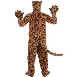 HalloweenCostumes.com X Large Men Leapin' Leopard Men Costume, Black/White/Brown
